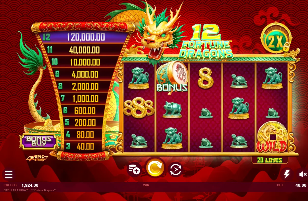 12 Fortune Dragons demo