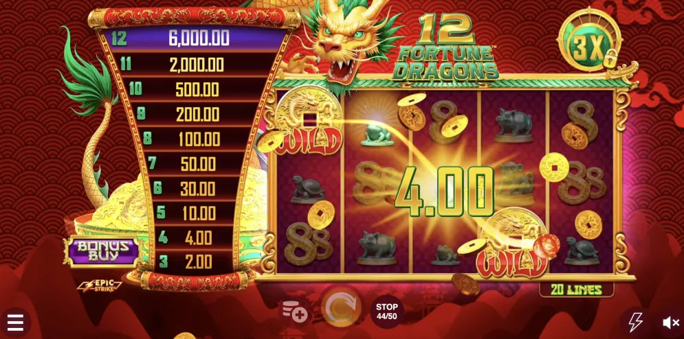 12 Fortune Dragons 