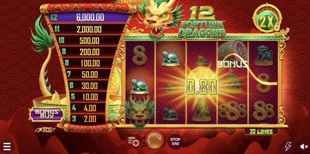 12 Fortune Dragons 