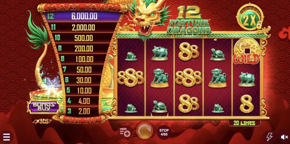 12 Fortune Dragons