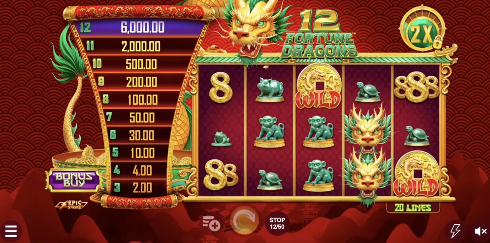 12 Fortune Dragons demo